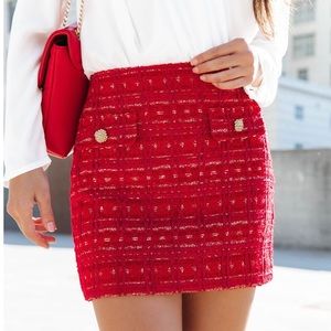 Vici Collection Tweed Mini Skirt, Size XS NWT